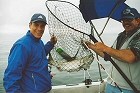 Pacific Rim Drift Charters - Terry with happy client